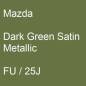 Preview: Mazda, Dark Green Satin Metallic, FU / 25J.